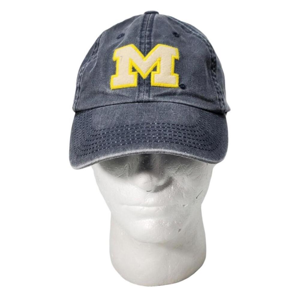 Michigan Wolverines NCAA Top Of The World Blue Jean Strapback Hat Cap